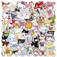 สติกเกอร์ตกแต่งบ้านกันน้ำลายการ์ตูนน่ารัก Sanrio จำนวน50ชิ้นสติ๊กเกอร์ติดผนังแล็ปท็อปจักรยาน