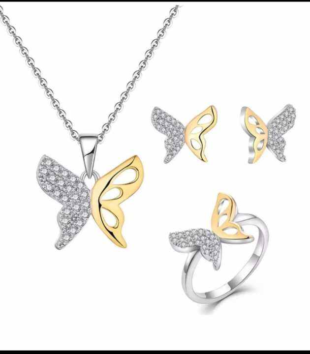 RING PENDANT & EARRING SET Lazada.co.th