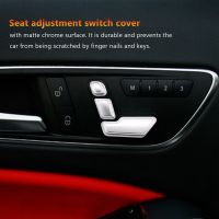 Car Zinc Alloy Door Seat Adjust Button Switch Cover Sticker Trim for Benz C E GLK GL ML Class W204 W212 W218 Accessories