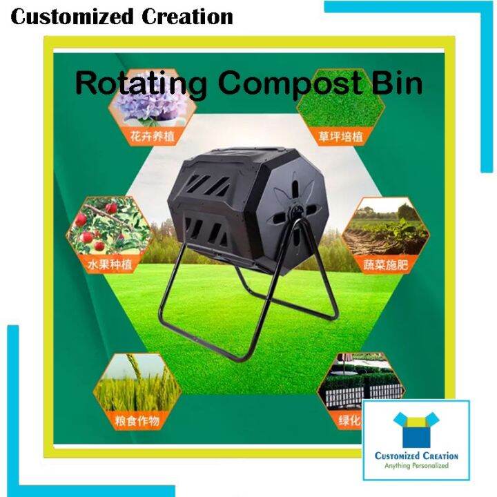 160L Compost Bin with 2 Chambers Dual Rotating Lazada PH