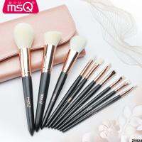 ชุดแปรง 10 แปรงแต่งหน้ารองพื้น แป้งฝุ่นอายแชโดว์สีทองแต่งหน้า MSQ เครื่องมือกุหลาบไฮไลท์