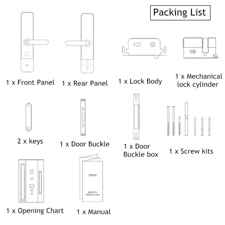 aqara-ล็อคลายนิ้วมือประตูล็อคอัจฉริยะ-n200สำหรับบลูทูธรหัสผ่าน-nfc-unlock-mi-บ้าน-apple-homekit-สมาร์ทโฮม