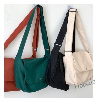 【hot sale】❇ C16 Canvas bag Korean version simple one shoulder messenger bag for female adjustable shoulder strap for female bags