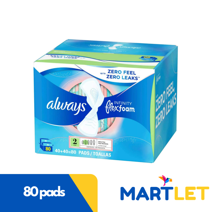 Always Infinity Flex Foam Sanitary Napkin, 80 Pads Lazada PH