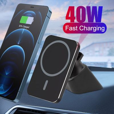 40W Magnetic Fast Car Wireless Charger Mobile Phone Holder Stand For MagSafe iPhone 12 13 14 Pro Max Mini Magnet Charging