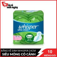 HCMBăng vệ sinh Whisper Siêu mỏng ngày 10 miếng