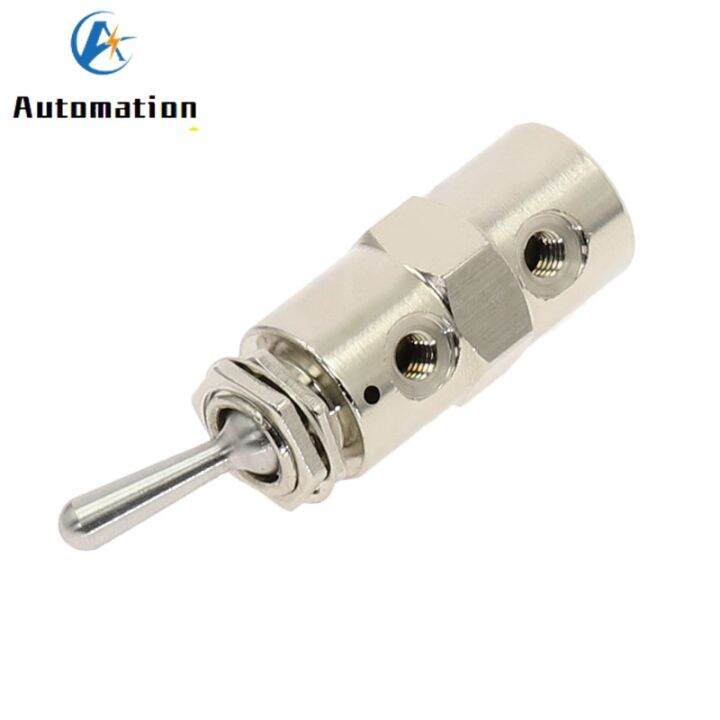 yf-cylindrical-air-pneumatic-mechanical-tac2-4v-exhaust-valve-2-position-5-way-self-locking-toggles-switch-w-fiittings