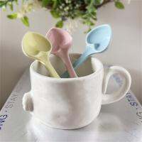 1pc Ins Romantic Macaroon Love Spoon Ceramic Spoon Coffee Stirring Spoon Ice Cream Dessert Spoon Kitchen Tableware Kitchen Tool Serving Utensils