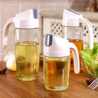 600/630ML Kitchen Glass Oil Bottle Dispenser Automatic Opening Closing Bottles for Oil And Vinegar Olive Oil Container