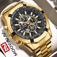 ⌚ นาฬิกา A undertakes the new 2022 men steel band six needle eye luminous calendar waterproof factory spot wholesale watches