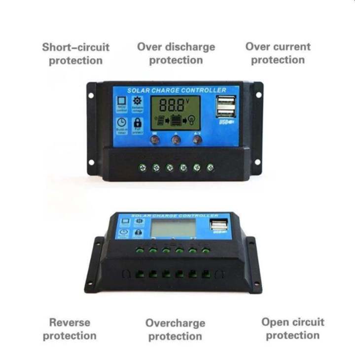 pwm-10-20-30-60a-โซล่าชาร์จเจอร์-solar-charge-controller-แบตเตอรี่-12v-24v-lcd-display-dual-usb-solar-panel-charger