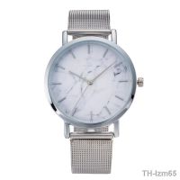 ⌚ นาฬิกา Simple Marble Pattern Watch นาฬิกาข้อมือผู้ชายและผู้หญิง Rose Gold สายตาข่าย Quartz Thin Steel Mesh Watch