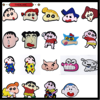 THEBLANC น่ารักสำหรับเด็ก Crocc Jibz หัวเข็มขัดรองเท้า Crayon Shin-Chan 1ชิ้น/19ชิ้น