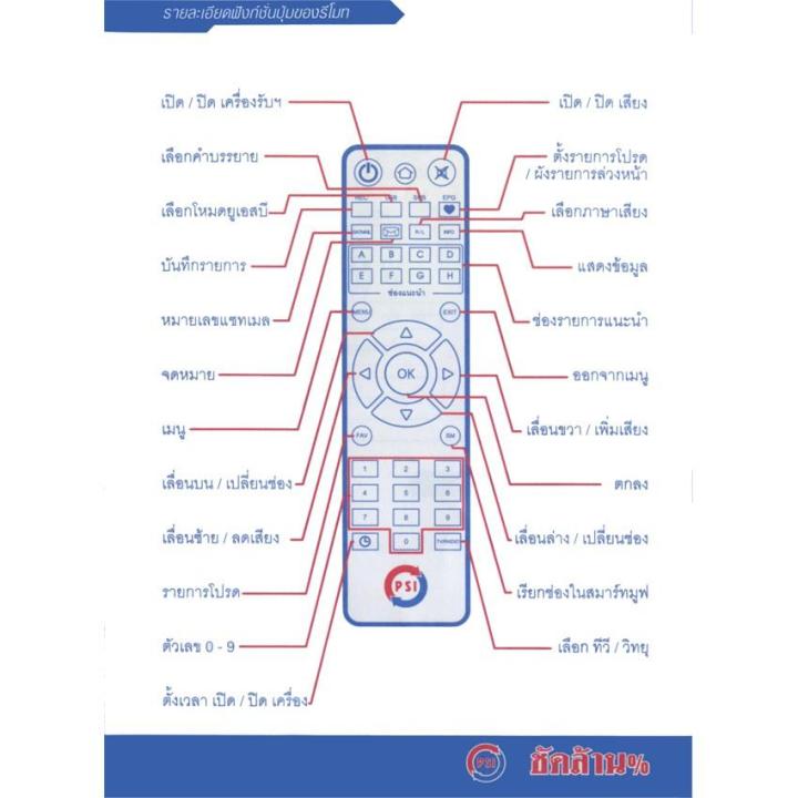 รีโมท-psi-ใช้ได้กับทุกรุ่นของเครื่องpsi-รับประกันคุณภาพขายปลีก-ส่ง-ใช้ได้กับกล่อง-psi-รีโมททีวี-รีโมทแอร์-รีโมท-รีโมด