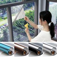 Window Privacy Film One Way Mirror Film Anti UV Sun Blocking Heat Control Reflective Film Self Adhesive Window Tint for Office Window Sticker and Film