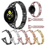 ❄♤ 20mm replace bracelet for Samsung Gear S2 Women Band with Rhinestone Strap For Samsung Galaxy Watch Active wristband Accessories