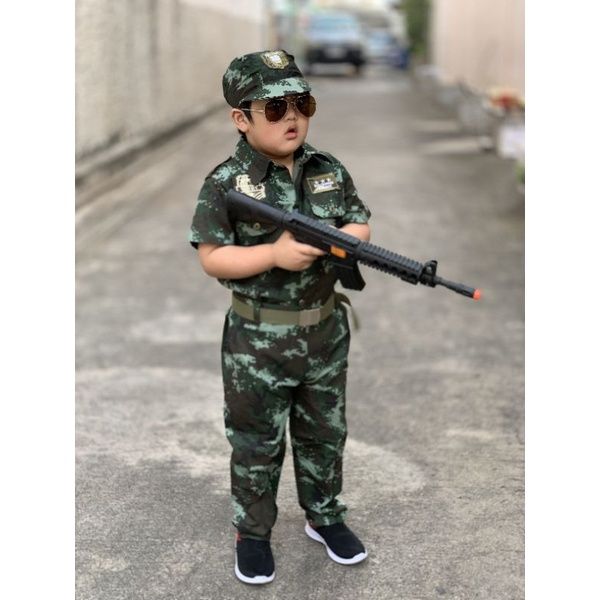 พร้อมส่ง-ชุดทหารบก-ชุดทหารเด็ก-ชุดอาชีพเด็ก-size-1-12-ขวบ
