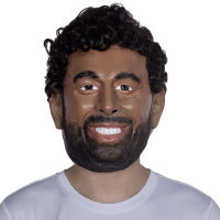 Mohamed Salah Soccer Player Cosplay Costume Props Celebrity Fancy Dress Party Latex Headgear Black Wig