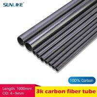 1 PCS   Length 1000MM Carbon Fiber Tube Pipe 100CM Diameter 4mm 5mm 6mm 7mm 8mm 9mm For RC Model Airplane Drone Accessories Wires Leads Adapters