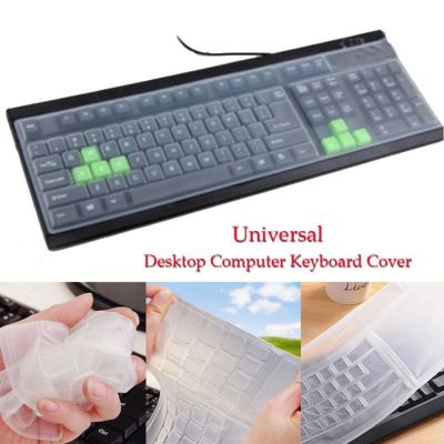 1Pcs Universal Waterproof Silicone Desktop Computer Keyboard Cover Clear Skin Protector Film Shell Dust-Proof Protective Film Keyboard Accessories