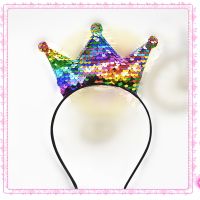 【CW】 big crown bright piece headband can be turned over Big girl hair band birthday party gift accessories