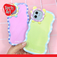 Iphone 11 / 12 / 12pro / 12promax / 13 / 13promax เคสมือถือนิ่มใส กันกล้อง การ์ตูน ซิลิโคน TPU สีสดใส ขอบหยัก