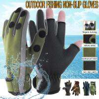 3ถุงมือตกปลาแบบสวมนิ้วมือที่สั้นกว่าพับได้นิ้วยิงเดินป่า Windproof (L)