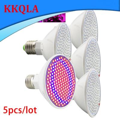 QKKQLA 5pcs 200 LED Grow Light Indoor Plant Growing Lights E27 Lamp For Plants  Flower Vegetable Hydroponic System Greenhouse