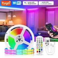 Tuya ไวไฟอัจฉริยะ24V แถบไฟ LED ข้าวโพด RGB 840Leds/M 3M 5M 10M กาวเทปนำแสดงโดย RGB บลูทูธควบคุมระยะไกลไฟประดับสำหรับห้องพัก