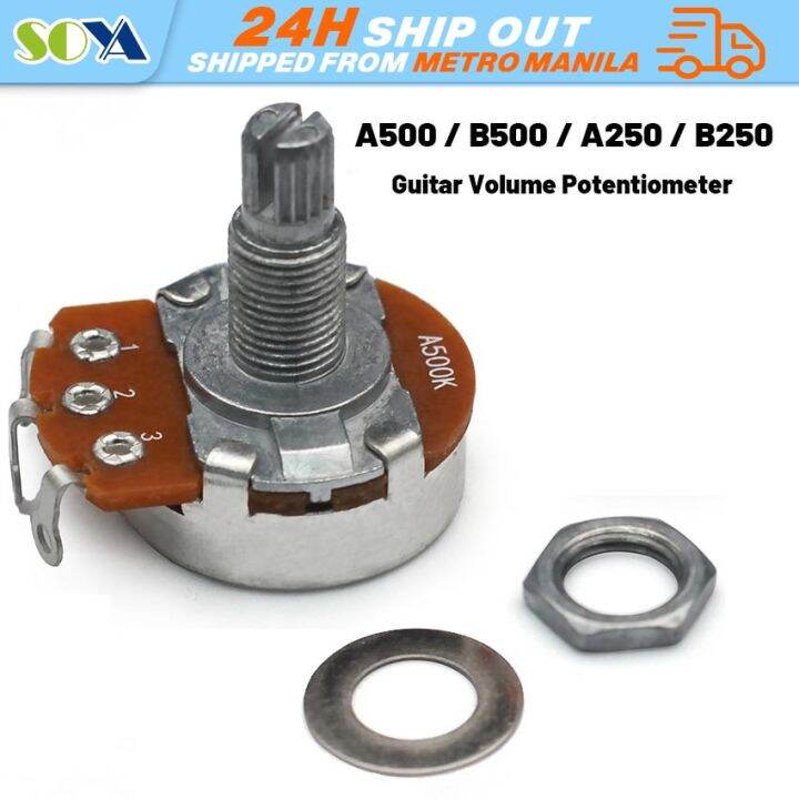 Guitar Potentiometer 250K 500K Ohms For Choose 18mm Pots Shaft Length ...