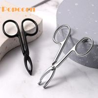 【LZ】℗□⊕  Stainless Steel Elbow Eyebrow Pliers Clip Scissors Tweezers Straight Pointed Professional Eyebrow Plucking Makeup Beauty Tools