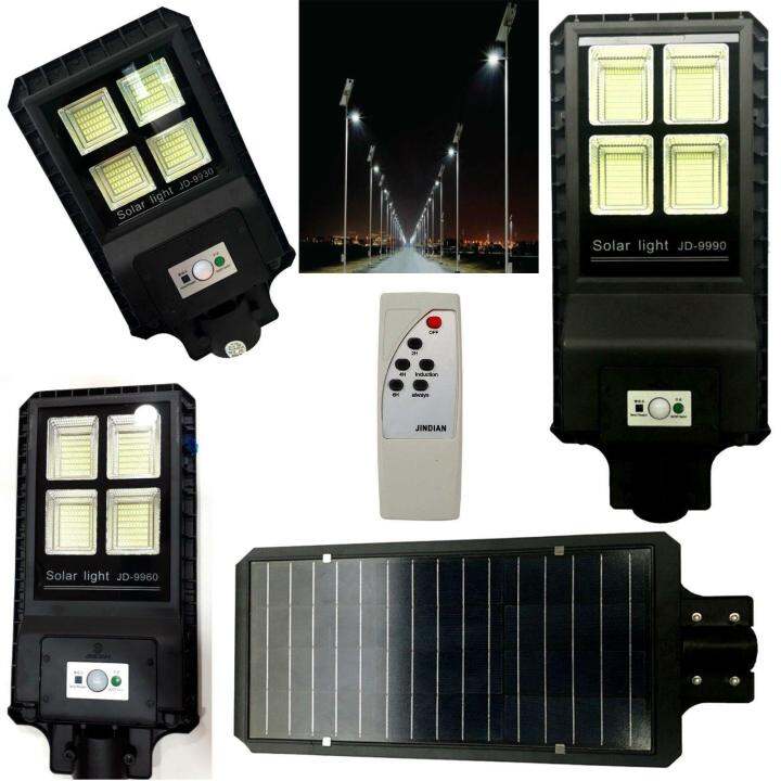 สว่างสุด-90w-432-led-solar-street-light-โคมไฟถนนโซล่าเซลล์-led-90w-มีระบบ-pir-sensor-สามารถปรับความสว่างคงที่ได้-ควบคุมการใช้งานด้วยรีโมท-เเสงขาว-พร้อมขายึดยาว-45-cm