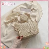 Pinfect กระเป๋าสะพายไหล่สำหรับผู้หญิงกระเป๋าฟางย้อนยุคทอกระเป๋า Crossbody ลำลองผู้หญิงกระเป๋าฤดูร้อนกระเป๋าสตางค์กุ๊ยกระเป๋ากระเป๋าเมสเซนเจอร์