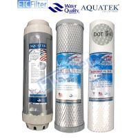 ไส้กรองน้ำ 3 ขั้นตอน AQUATEK Silver PP 5 Micron Rasin CTO แท้100%