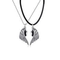 Necklace Friendship Wing Angel Angel Wings Couple Necklaces - 2pcs Leather Link - Aliexpress