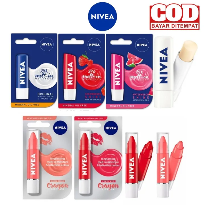 NIVEA Lip Balm Essential Shine Care & Lip Crayon Lazada Indonesia