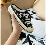Giày Nữ thể thao Sục NY chữ thêu họa tiết nhiều màu đế độn 3cm thumbnail