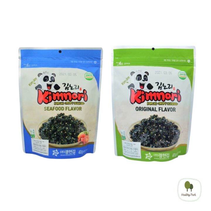 kimnori-korean-crispy-seaweed-สาหร่ายทะเล-อบกรอบ-ขนมทานเล่น-สินค้านำเข้า-น้ำหนักสุทธิ-40g-สินค้าพร้อมส่ง