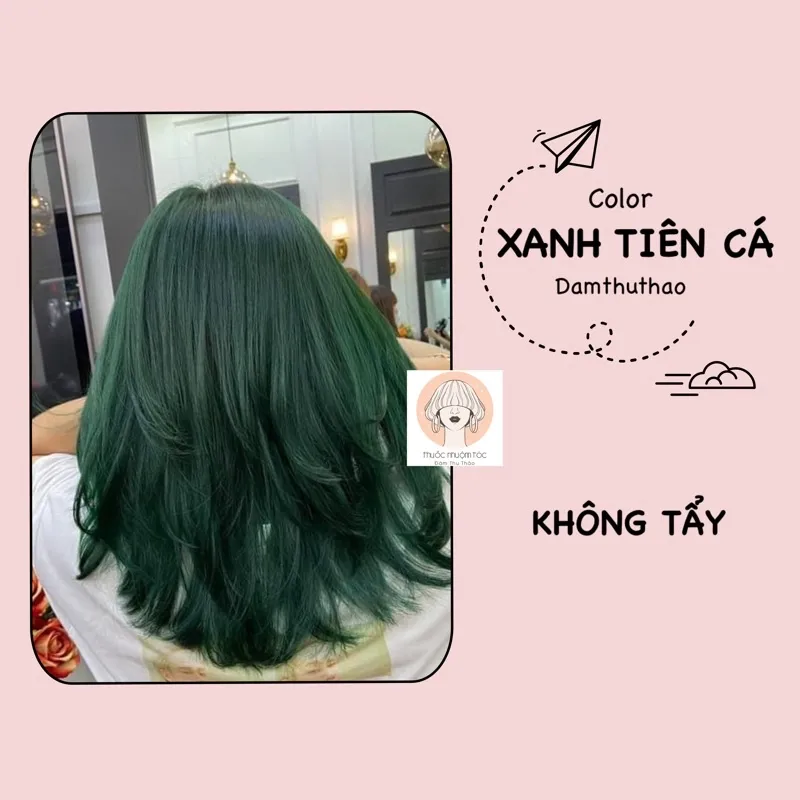Sự kết hợp hoàn hảo của sắc xanh biển và xanh lá cây đem lại cho bạn một màu tóc độc đáo và thu hút. Hãy thử tông màu xanh tiên cá đang được ưa chuộng nhất hiện nay và cảm nhận sự khác biệt!