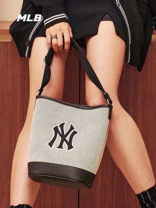 mlb-official-ny-korean-trendy-brand-ml-men-and-women-classic-couple-bucket-bag-mb-fashion-star-with-the-same-letter-ny-dual-use-shoulder-bag