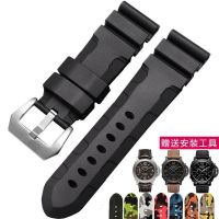 ▶★◀ Suitable for Panerai mens watch silicone strap PARNIS soft rubber replacement watch strap 22/24mm