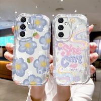 เคส Samsung A54 A34 A52 A52s 5G 4G เคสโทรศัพท์ ดีไซน์ใหม่ลายการ์ตูนน่ารักสดใสลายดอกไม้เจ้าหญิงสตาร์บัคครีมใสเคสนิ่มที่สร้างสรรค์ Case 2023