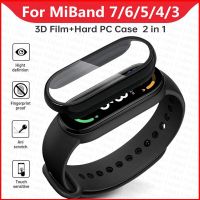 2in1 Case Screen Protector For Xiaomi Mi Band 7 6 5 4 3 Case+Film Full Coverage Protective Cover For Miband 6 7 band 5 4 3 NFC Nails  Screws Fasteners