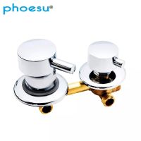 Mixing Valve 2/3/4/5 Ways Water Outlet Screw Thread Center Distance 10cm 12cm  Brass Bathroom Shower Mixer Faucet Tap Cabin