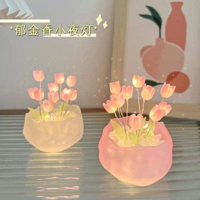 【Ready】🌈 k tulip ght light diy rls heart roman tulip diy ght light s bedse