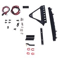 Metal Front and Rear Bumper with Lights Replacement Parts for Axial SCX10 90046 SCX10 III AXI03007 Traxxas TRX4 1/10 RC Crawler Car