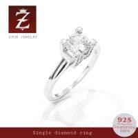 ZignJewelry แหวนเพชรเงินแท้รุ่นRS0017ประดับด้วยเพชรสวิส เกรดAAAของแท้100%