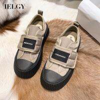 IELGY  รองเท้าลำลอง Velcro แบบหนาสไตล์เกาหลีสำหรับผู้หญิง