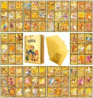 27-54pcs/set Pokemon Cards Metal Gold Vmax GX Energy Card Charizard Pikachu Rare Collection Battle Trainer Card Kid Toy Gift