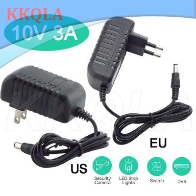 QKKQLA 5.5x2.5mm 3000ma AC 110V 220V to DC 10V 3A Power Adapter Supply Converter Charger SwitchLed Transformer Charging